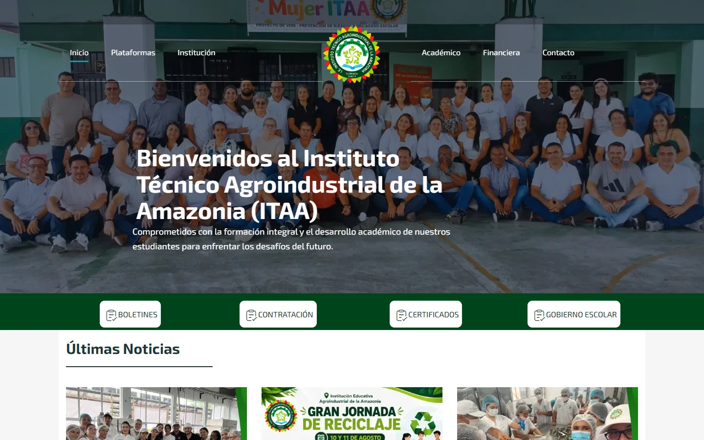 Página de inicio de ITAA Florencia